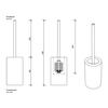 Decor Walther 0826053 Decor Walther DW 6100 Туалетный ёршик, напольный, фарфор, цвет: белый/черный матовый