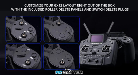Аппаратура управления RadioMaster GX12 Gemini-X (M2) ELRS FCC 900+2.4