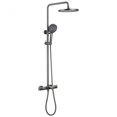 Abber AF8516NGL Душевая стойка Abber Thermostat AF8516NGL с термостатом и изливом, никель фото