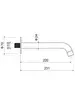 Aquatek AQ1341BGM AQ1341BGM ЕВРОПА излив для ванны 180 мм, оружейная сталь (шлиф. черный хром)