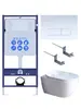 Aquatek SET Aquatek ПОЛАРИС-01-013 4в1 SET Aquatek ПОЛАРИС (рама Aquatek Standard INS-0000012+унитаз ПОЛАРИС AQ0700-01 с тонким сиденьем soft-close+ крепеж KKI-0000002 +панель KDI-0000013)