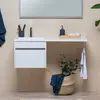 Aquanet 239212 Тумба c раковиной Токио 120 L подвесная 1 ящик цвет белый глянец (239212)