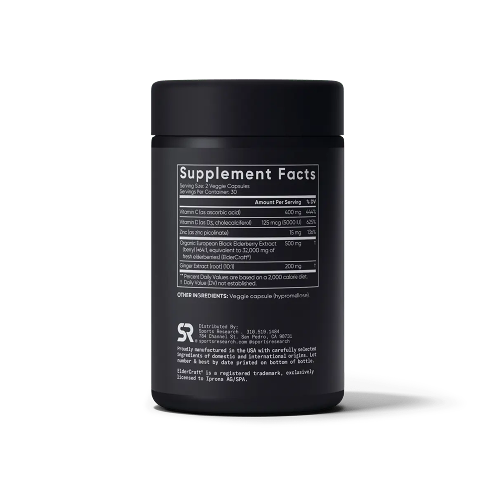 Комплекс бузины, Elderberry Complex, Sports Research, 60 капсул 2