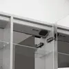 C80100 Зеркальный шкаф для ванной комнаты из алюминия SANCOS Evoke 1000x700х136 мм, с LED подсветкой
