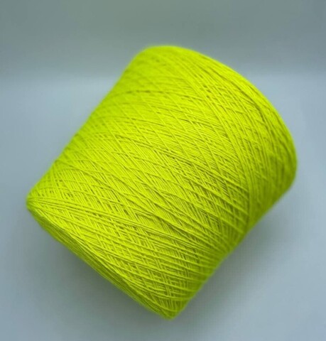 Zegna Baruffa (пр.Италия), art.2424, 3/15 500м/100гр, 70% меринос, 20%Ангора, 10% Полиамид, цвет-Желтый неон арт.19422