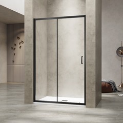 RGW 030811412-14 Душевая дверь 120*195 RGW PA-114-B Чёрный/Прозрачное/6 мм (118-122) (EasyClean) фото