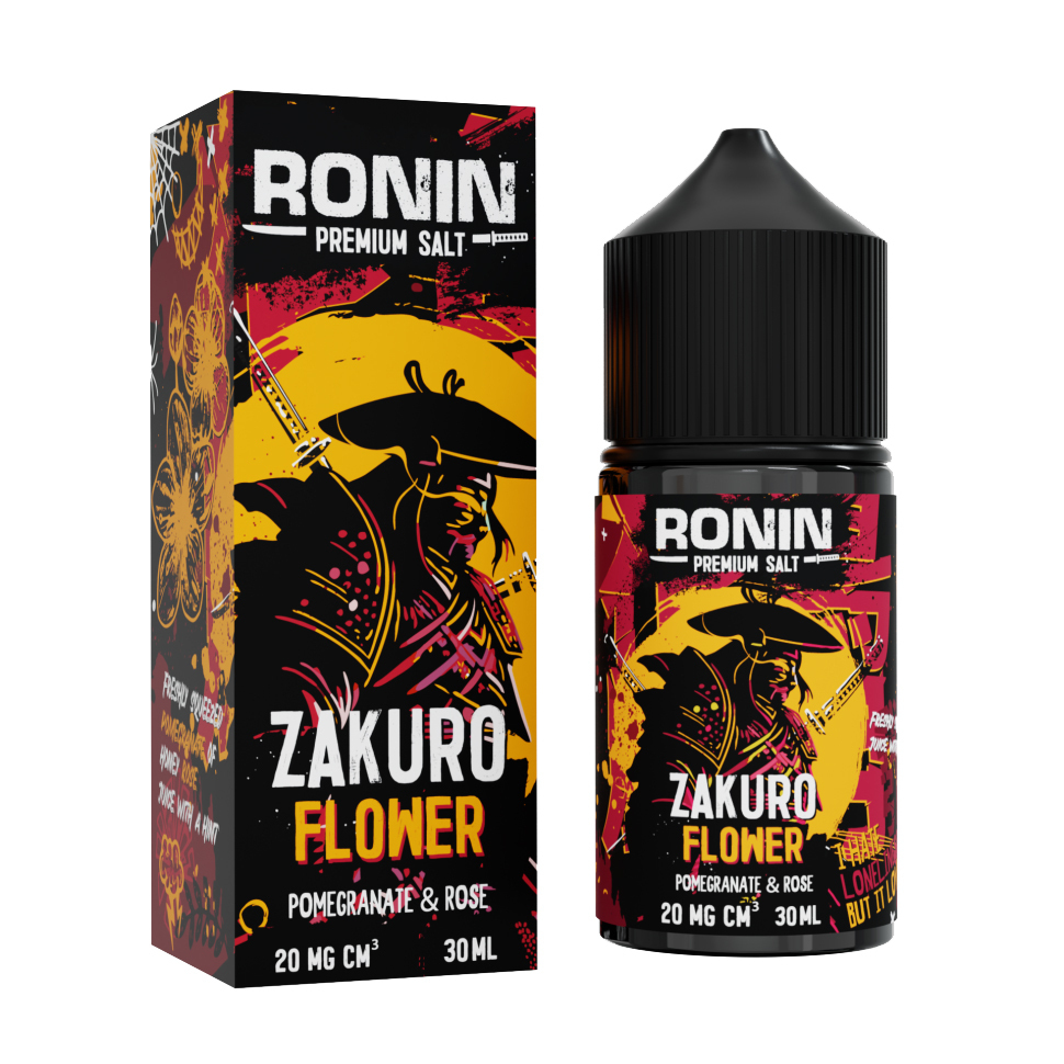 Купить жидкость для вейпа RONIN PREMIUM 2% Salt 30 ml Zakuro Flower ...