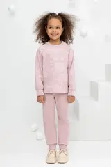брюки  для девочки  КР 400620/розовый лед к433