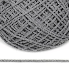Шнур для макраме круглый х/б, 6 мм, пр-во Беларусь, св.серый