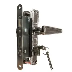 70-1-004 Замок врезной ЗВ4-3.01 (хром) 55/55мм, 4 ключа,цилиндр. мех-м 70мм, 200х85мм (ЗЕНИТ)