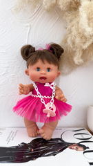 Ванильный пупс с волосами и закрывающимися глазками