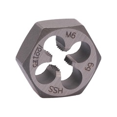 Плашка М 6,0х1,0 DIN382 (6-гранная) HSS 6g 18х7мм Bucovice(CzTool) 220060