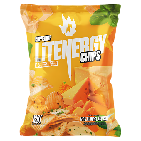 Чипсы LIT ENERGY сыр чеддер 120г