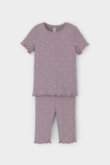 пижама  для девочки  К 1632/морской туман,мини сердечки