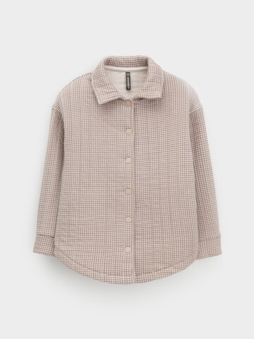 рубашка  для девочки  КР 302578/бежевый,гусиная лапка к625