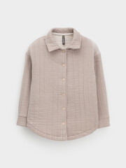 рубашка  для девочки  КР 302578/бежевый,гусиная лапка к625