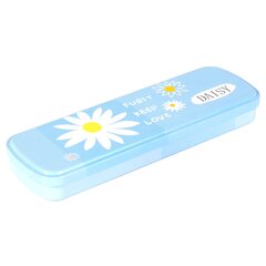 
          Пенал металлический 2 отделения Alingar, таблица умножения, 55 х 190 мм, "Daisy", ассорти (голуб,роз,фиолет, бирюз), цветочки