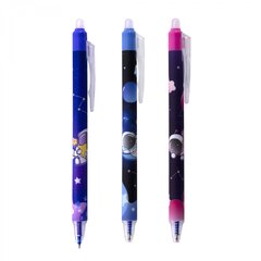 
          Ручка гелевая пиши-стирай, автоматическая Alingar "Космонавты", 0,5мм, синяя, игольчатый наконечник, круглый цветной пластиковый корпус, пласт. уп.