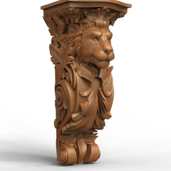 Силиконовый молд Капитель № 3 в виде льва