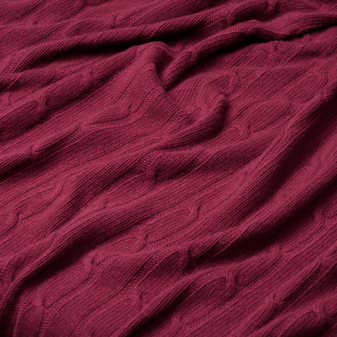 Плед CABLE Rene Real благородный бордо 110x170 см