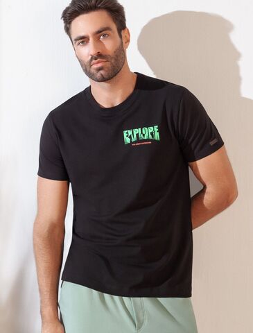 Футболка из премиального хлопка с авторским принтом  U49.026 (95356)