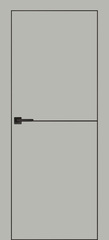 Межкомнатная дверь ВФД URBAN 1 Taupe (светло-серый с бежевым оттенком) BLACK MOULD c врезкой под петли и замок