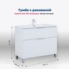 Aquanet 345681 Тумба с раковиной Алвита new 100 (Flash) напольная 2 ящ. цв. белый матовый (345681)