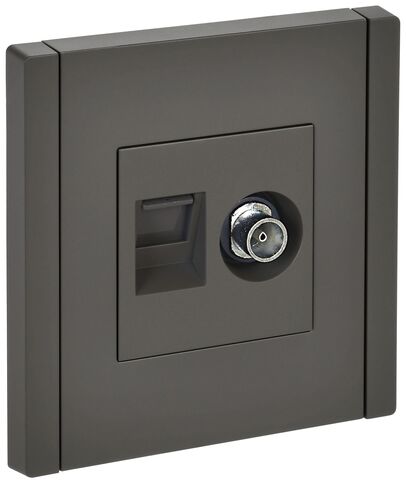 FORTE&PIANO Роз. двойная TV+RJ45 кат.5E FP336 сер. IEK