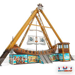 Качели корабль «Якорь Удачи», 40 мест, 15×5,5×13,8 м
