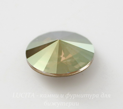 1122 Rivoli Ювелирные стразы Сваровски Crystal Iridescent Green (14 мм)