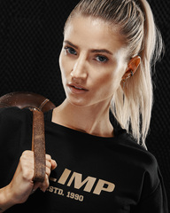 Женская укороченная футболка Olimp Crop Top Gold Series Black