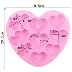 Форма силиконовая «Магия сердец», 9 ячеек