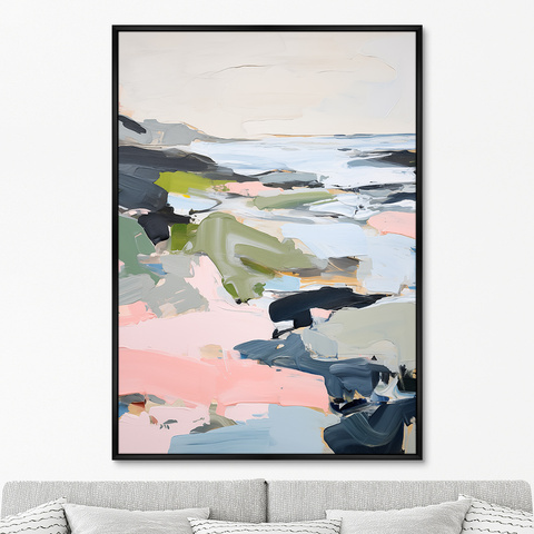 ArtNoMore - Репродукция картины на холсте Landscape collection, Sea bay in autumn, No 1, 2024г.