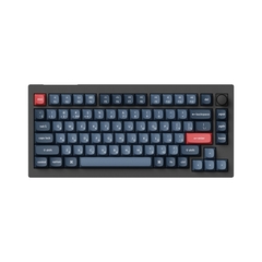 Клавиатура Keychron V1 Max ,81 клавиша (75%), Carbon Black, Gateron Jupiter Brown, механическая, ENG