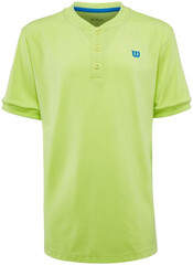 Детская футболка Wilson UWII Henley - sharp green