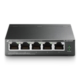 TP-Link 5-портовый гигабитный настольный коммутатор с 4 портами PoE, 5 гигабитных портов RJ45,включая 4 порта PoE, бюджет PoE до 56 Вт, стальной корпус
