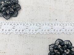 Кружево хлопковое/Тесьма вязаная рис. 2501097, ш. 2,5 см, белый