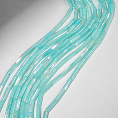 Перламутр морских ракушек, оттенок "Тиффани", трубочки 4*14мм