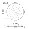 Remer 357EFM44DO Верхний душ потолочный 44 см Remer 357EFM44DO, золото глянцевое