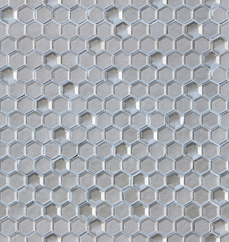 Стеклянная мозаика LeeDo: Alchimia - Argento grani hexagon 13x23x6