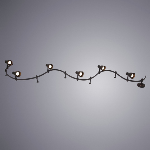 Трековый светильник Arte Lamp Rail kits A3058PL-6BK
