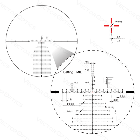 Vector Optics Continental 3-18х50 MBR Ranging FFP 34мм ED Zero Stop