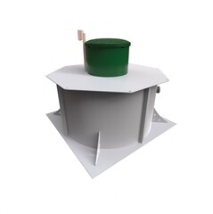 Станция биологической очистки Коло Веси KoloVesi 8 низкий корпус прин/ 1600 л. в сутки / до 9 чел. / принудительный сброс (2000x2000x1501см;181кг;) - арт.560164