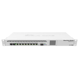 MikroTik Cloud Core Router 1009-7G-1C-1S+ with Tilera Tile-Gx9 CPU (9-cores, 1.2Ghz per core), 2GB RAM, 7xGbit LAN, 1x Combo port (1xGbit LAN or SFP), 1x SFP+ cage, RouterOS L6, 1U rackmount case, Dua