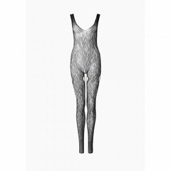 Боди-комбинезон черный с разрезами на бедрах (Impulse) (S-L)