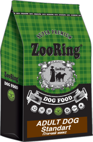 ZooRing Adult Dog Standart птичий микс 20 кг