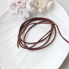 Шнур замшевый (искусственный), коричневый, 3 мм, 1 метр