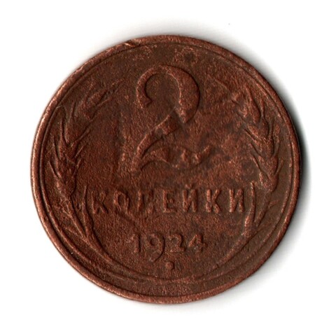 2 копейки 1924 гладкий гурт VF (5)
