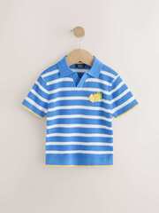 Поло вязаное для мальчика Next AA9-506, Синий, Белый