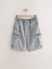 Шорты карго джинсовые для мальчика Next AC5-628, Серый